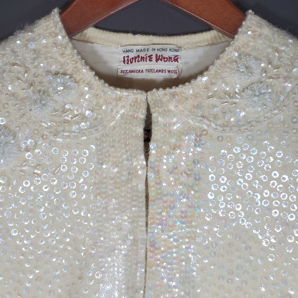 True Vintage Bonnie Wong Beaded Cardigan